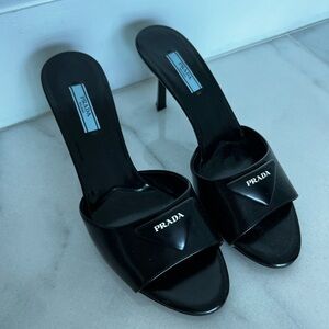 Prada Women's Black Heeled Sandals